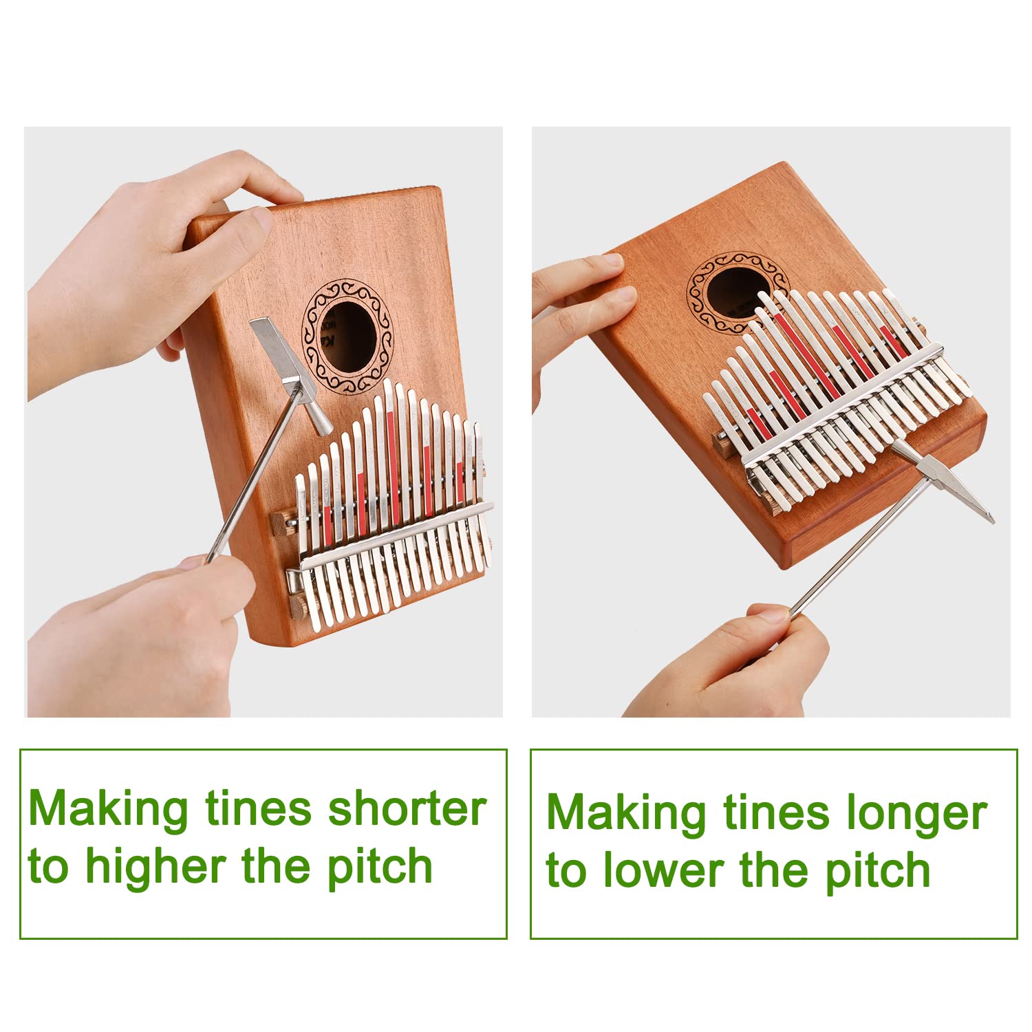 Nabance Kalimba 17 Clés Pouce Piano avec instructions d'étude, Tuning Hammer, Portable sac, bois Acajou, Haute Qualité pour Les enfants adultes débutants