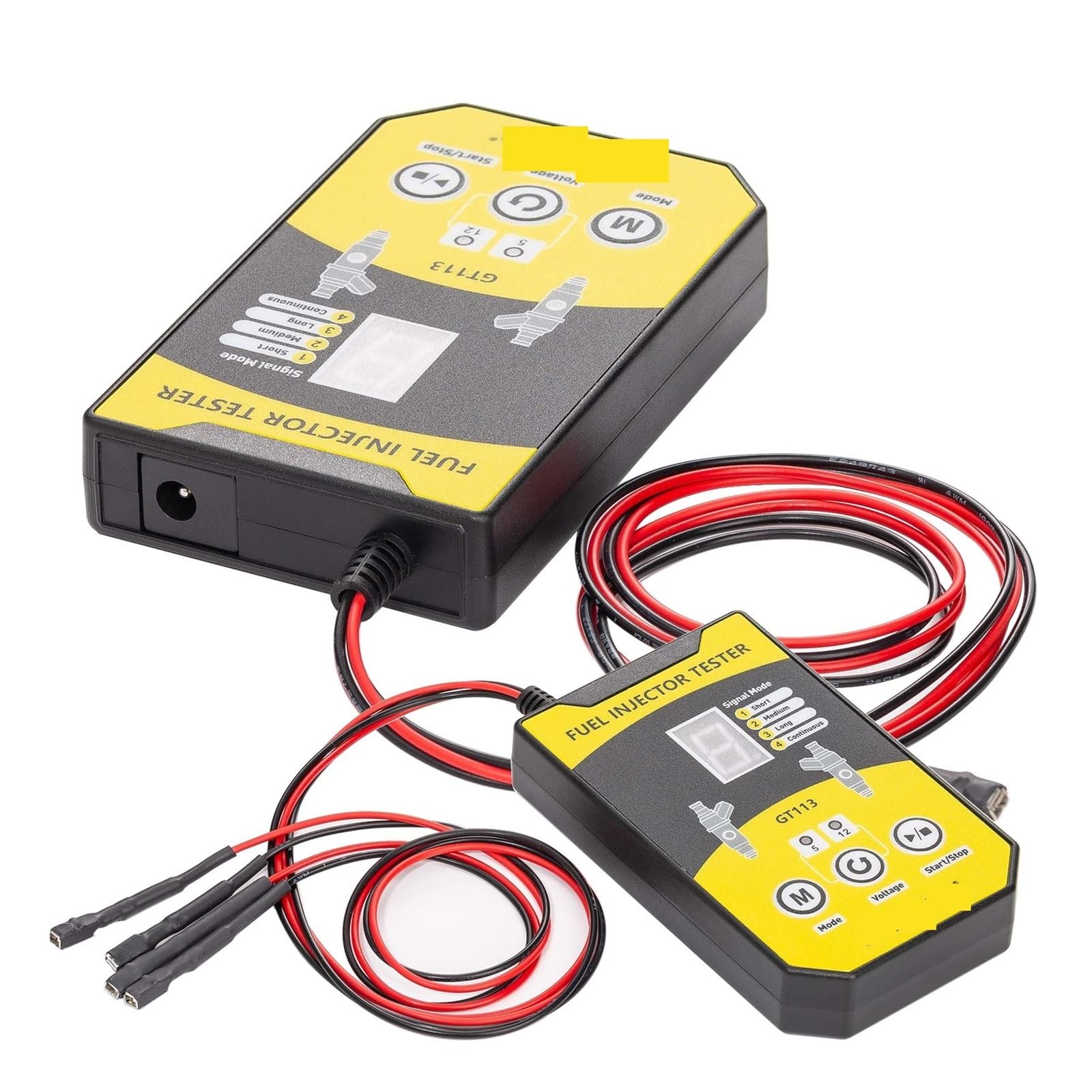 Probador de inyectores, GT113 - Limpiador y comprobador de inyectores de Combustible Universal con 6 tamaños de adaptadores y 8 Modos de Pulso for Coches y Motocicletas.