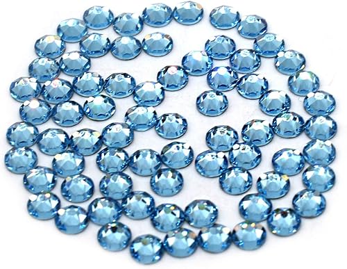 Preciosa Viva Rhinestones  Sin Hotfix Flatback  Aguamarina  SS16 (0.157 in)  Elige tu cantidad (72)