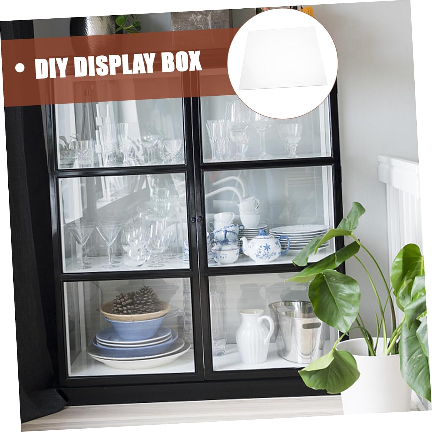 2pcs Transparent Acrylic Sheets Crafting Panels for Display Projects Thickness Clear Blanks for Home and Commercial Use