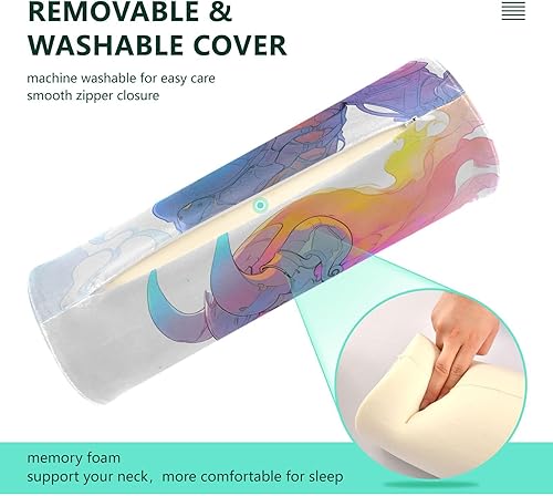 Miniatura 4 de Juego Rosa Azul Almohada para Piernas Mesa de Masaje Yoga Cuello Roll Almohada Redonda Niños Rodillo Cervical Cilindro Sueño Postura Apoyo