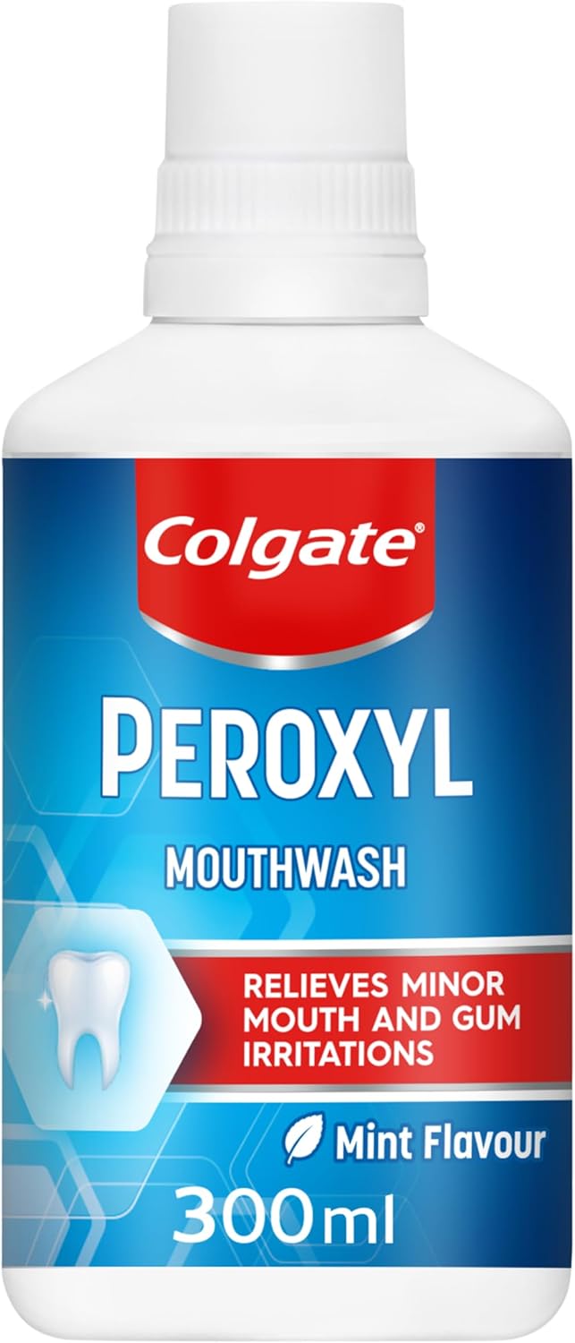Colgate Peroxyl Mint Flavour Mouthwash, 300ml Amazon.co.uk Health