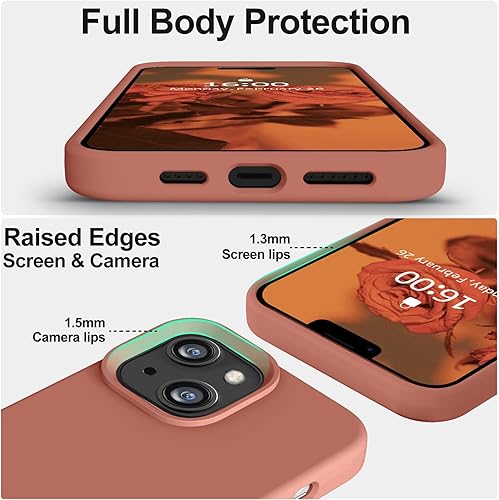 Miniatura 3 de Vooii Funda compatible con iPhone 14, silicona líquida de alta calidad, forro de microfibra suave antiarañazos, ultra delgada, a prueba de golpes,