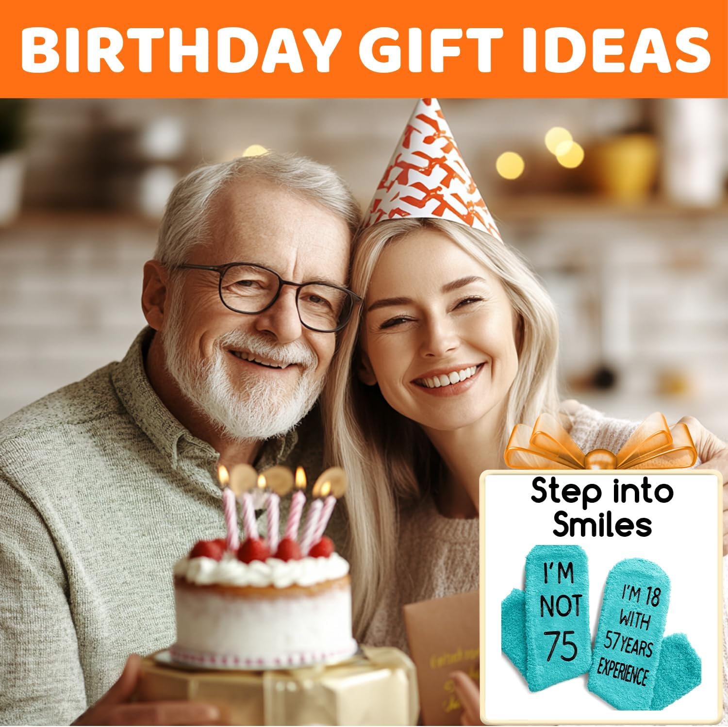 HAPPYPOP Birthday Gifts Ideas for Women - Socks for 71st 75th Year Olds, Best Birthday Socks - Image 3