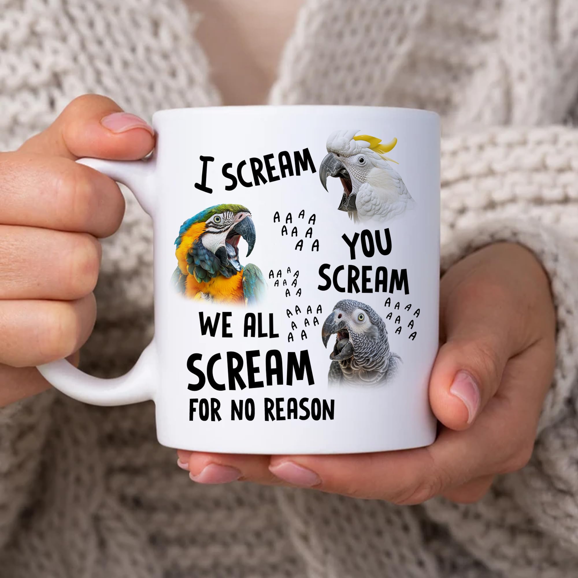 Green Cheeked Conure Coffee Mug - Bird Anatomy Funny Gift For Bird Lovers, Parrot Owner Christmas Present - View #8