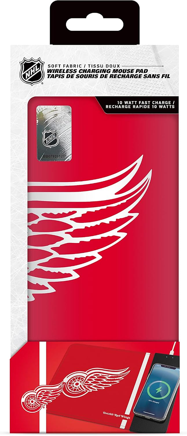 SOAR NHL Wireless Charging Mouse Pad, Detroit Red Wings