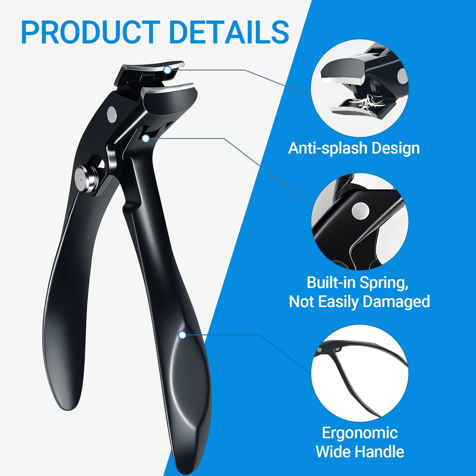 Senior Toenail Clippers - Long Handle, Easy Grip -3 Senior Toenail Clippers - Long Handle, Easy Grip -3