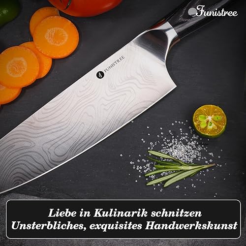 Miniatura 53 de Regalos para papá, hombres, regalos de papá para papá, regalo de cumpleaños de hija, hijo, niños, 8 pulgadas, cuchillo de chef alemán profesional