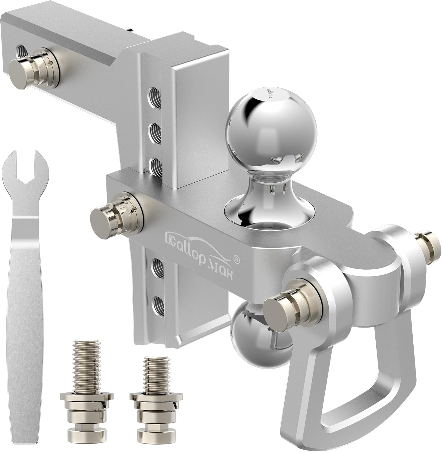 Adjustable Aluminum Trailer Hitch Fits 2Inch Receiver Only