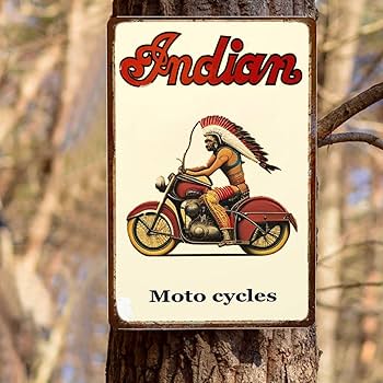 Amazon.co.jp: LIANGQI インディアン Moto Cycles メタル ブリキ看板