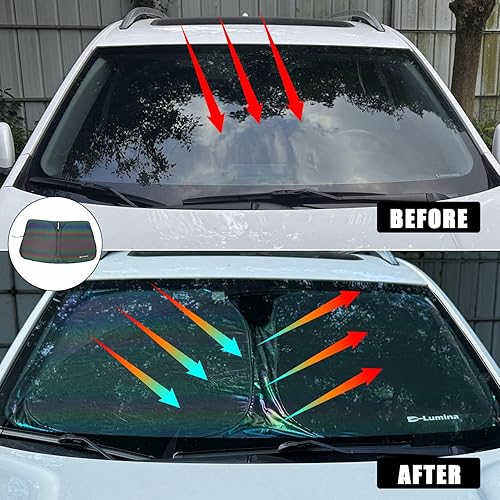 Miniatura 5 de D-Lumina Parasol para parabrisas compatible con Toyota Tacoma 2016 2017 2018 2019 2020 2021 2022 2023 2024  Protector de parasol plegable para