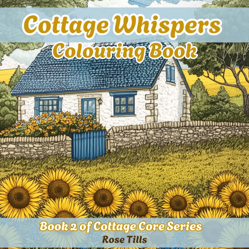 Cottage Whispers Colouring Book: Charming Cottagecore Cottages and Garden Scenes to Colour and Relax (Cottage Core Colouring Book Series)