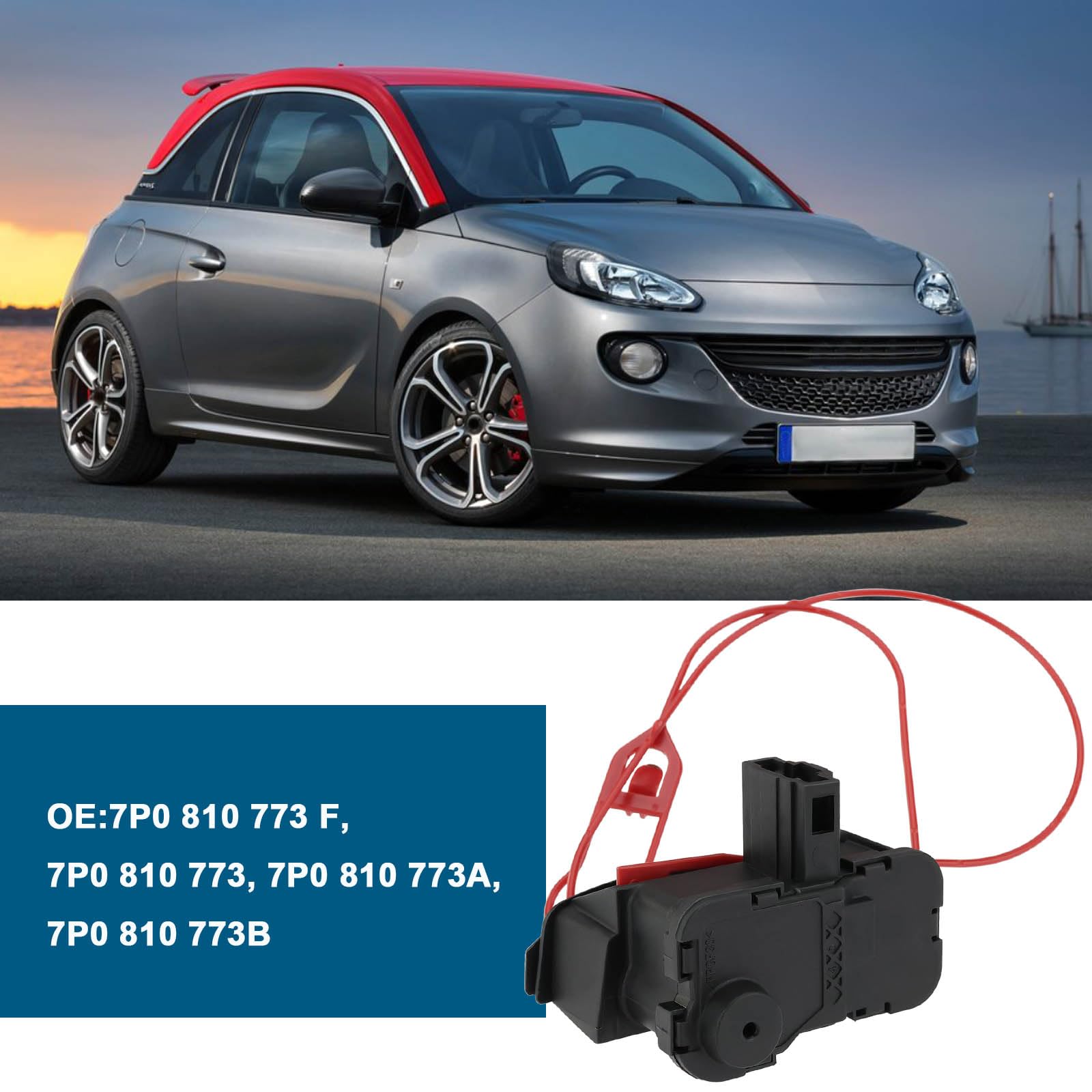 Silnik siłownika zamka drzwi zbiornika paliwa kompatybilny z Seat Leon kompatybilny z Skoda kompatybilny z VW Golf Touareg 7P0810773F 7P0810773 czarny