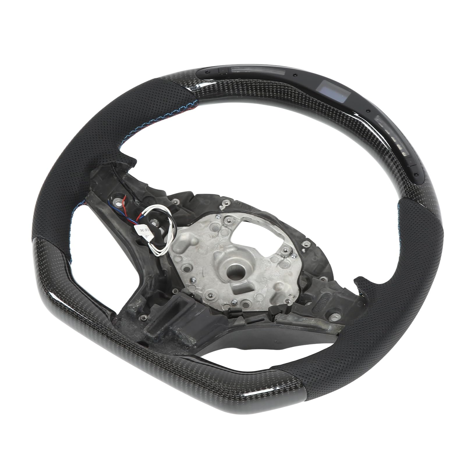 Volante con Display a LED in Fibra di Carbonio, Volante da di Alta qualità per M5 F90 2018-2022, Luci di RGB Regolabili, Design con Impugnatura Comoda