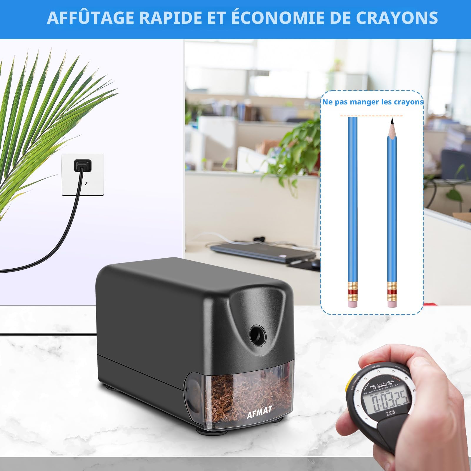 Taille Crayon AFMAT Taille-crayon électrique Robuste Pour Salle De Classe, 6 Trous, Taille -crayon électrique Pour La Maison, Pour Crayons De 6 à 11 Mm, Arrêt Automatique, Super Rapide Taille-crayon Afmat Vert Taille Crayon AFMAT Taille-crayon électrique Robuste Pour Salle De Classe, 6 Trous, Taille -crayon électrique Pour La Maison, Pour Crayons De 6 à 11 Mm, Arrêt Automatique, Super Rapide Taille-crayon Afmat Vert