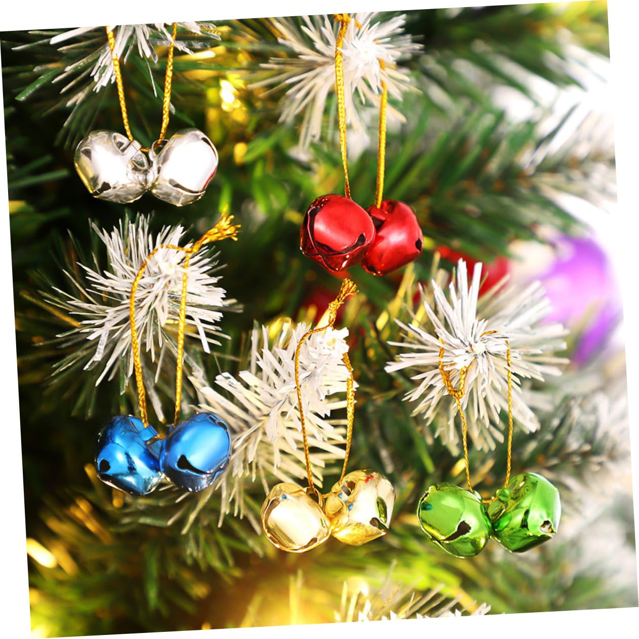 Pequeñas campanas de Navidad, campanas colgantes de Navidad, 200 campanas para manualidades, campanas de Navidad, árbol de Navidad