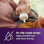 Philips Avent Natural Baby Bottles with Natural Response Nipples (Medium Flow, Flow 3), 9oz, 4-pack, SCY903/04