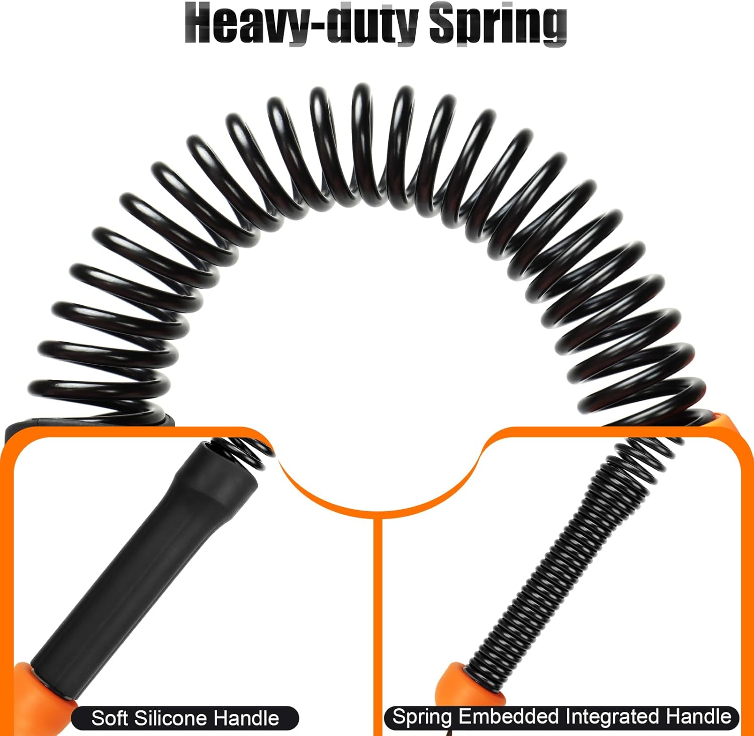 TRELC Upgrade Weighted Ropeless Battle Ropes, 2PCS Cordless Battle Rope for Home Gym, HIIT, Strength, Quiet Portable Training Rope, Workout Ropes Versatile Fitness Equipment(Black&Orange)