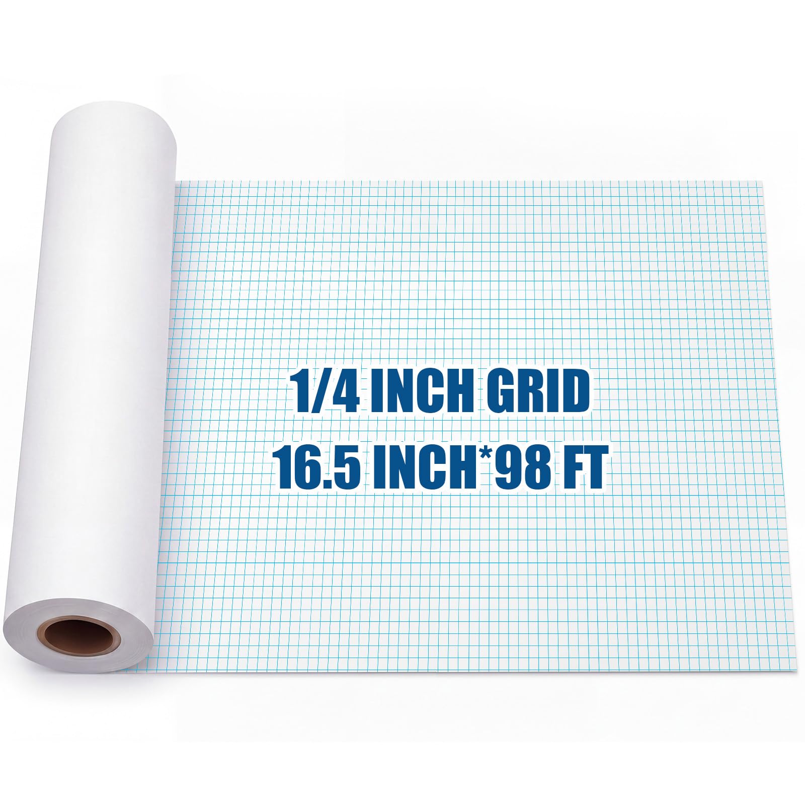 Jetec 1 Roll Grid Graph Paper 1/4'' Grid 16.5 Inch x 98ft Drafting Paper