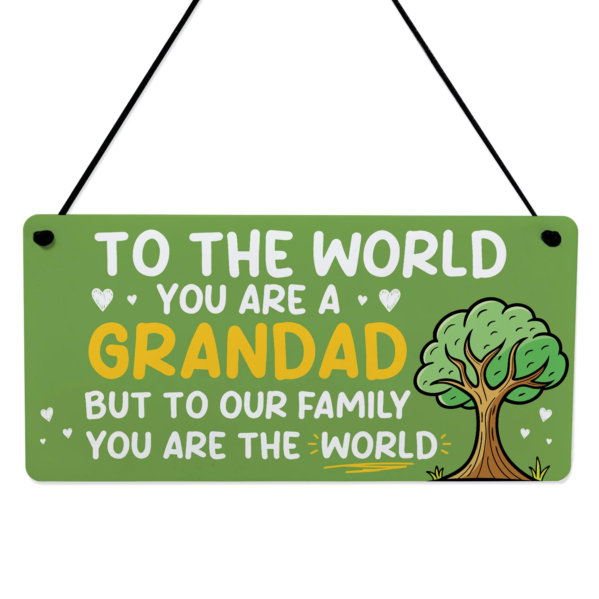 Red Ocean Grandad Gift For Birthday Fathers Day You Are The World Plaque Grandad Gift From Granddaughter Grandson Thank You For Keepsake Idea