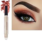 LGSZGDCN Eyeshadow stick and Sponge Makeup Brush,glitter primer palette Smooth Cream Shimmer Pencil Long Lasting Waterproof Highlighter Hypoallergenic Multi-Dimensional eyes Look