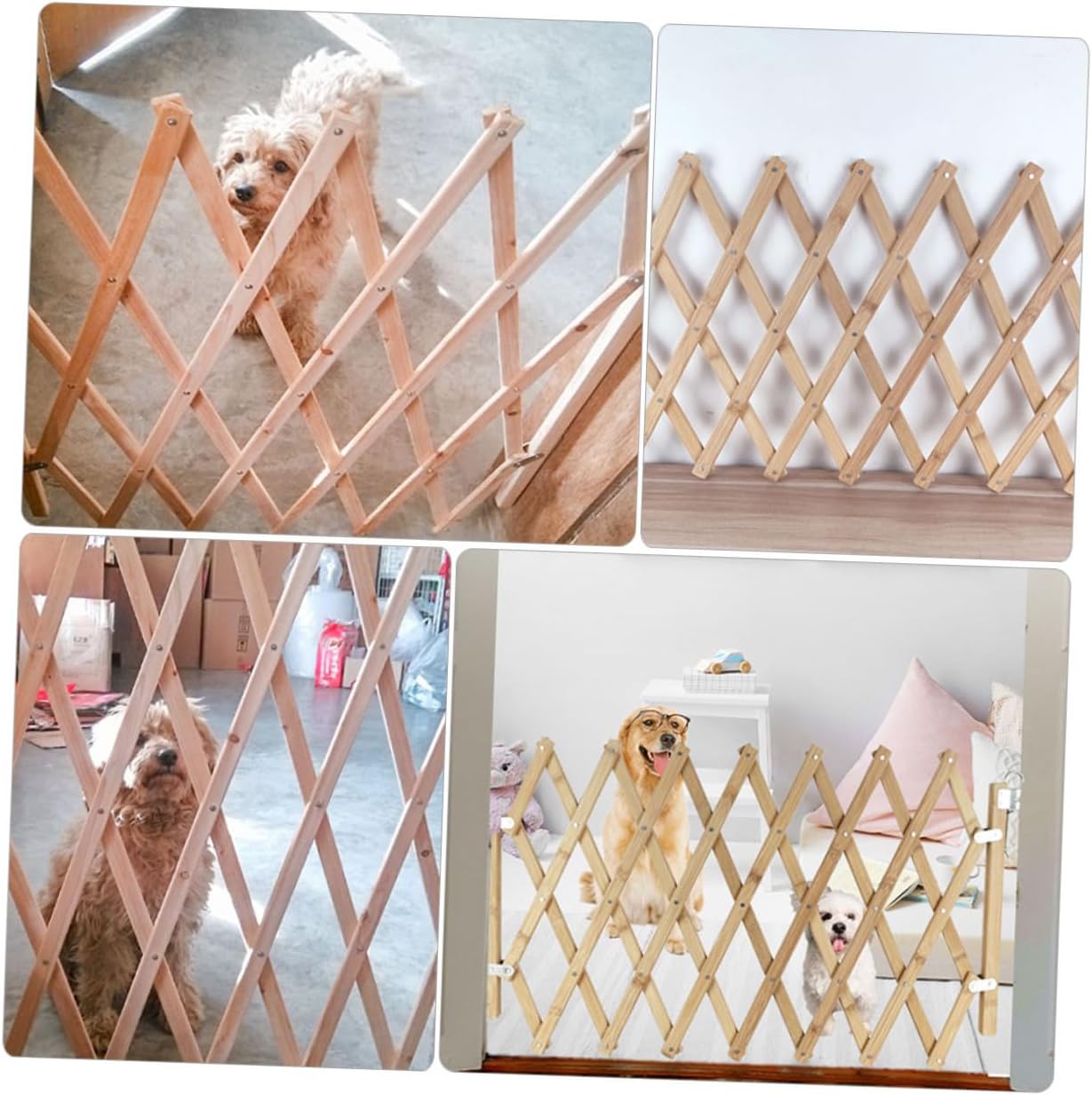 Convenient Pet Safety Gate for Doorways and Stairs Durable Wooden Barrier for Dogs Easy Installation Pet Fence Fits Narrow and Wide Spaces for Home Use