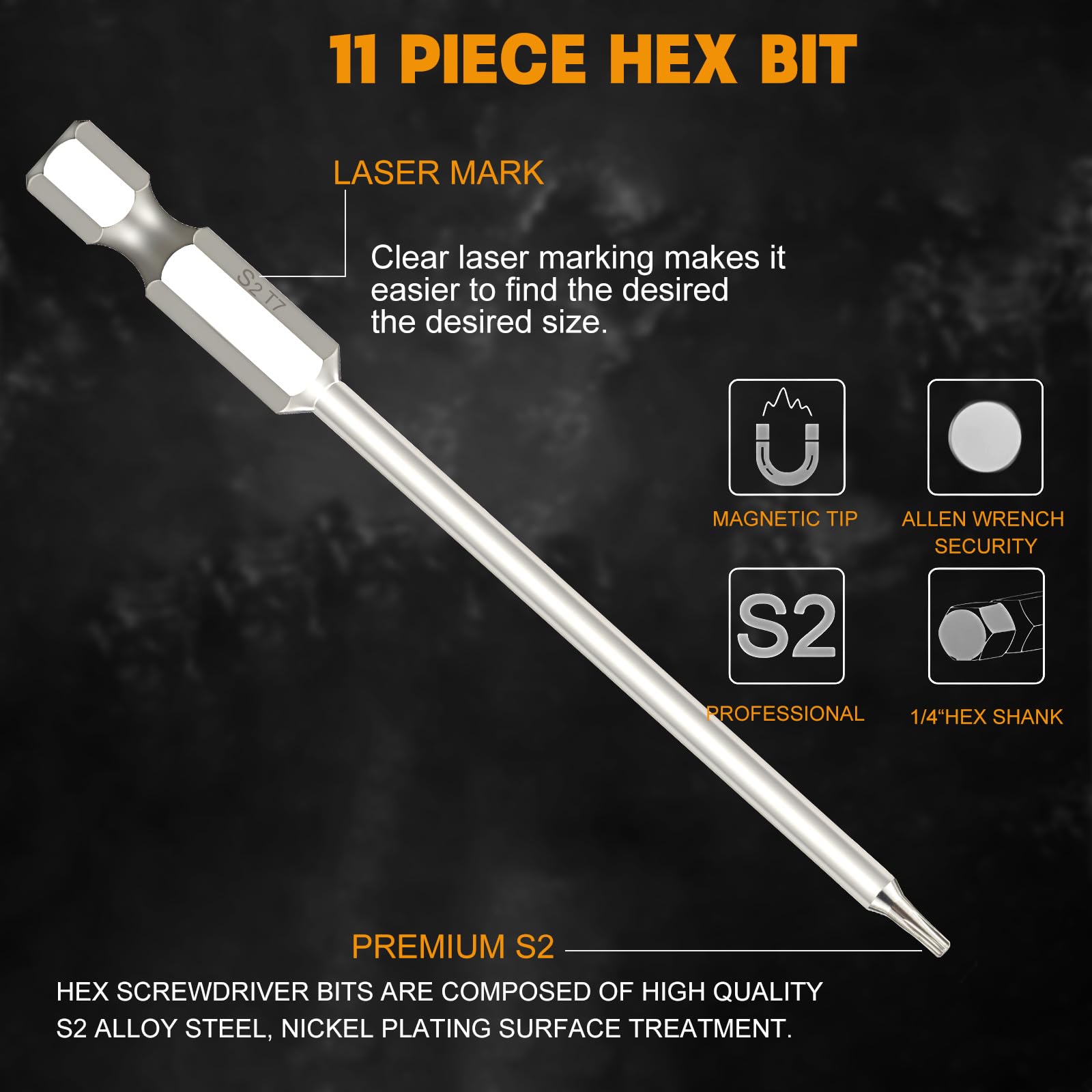 12-teiliges Torx-Schraubendreher-Set – T6 Bis T40, 100 Mm, Magnetisch, S2-Stahl