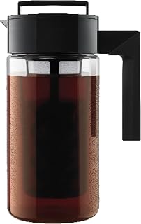 Takeya Tritan Cold Brew Coffee Maker 1 Quart BPA-Free Pitcher Airtight Leak-Proof Lid Dishwasher Safe Black