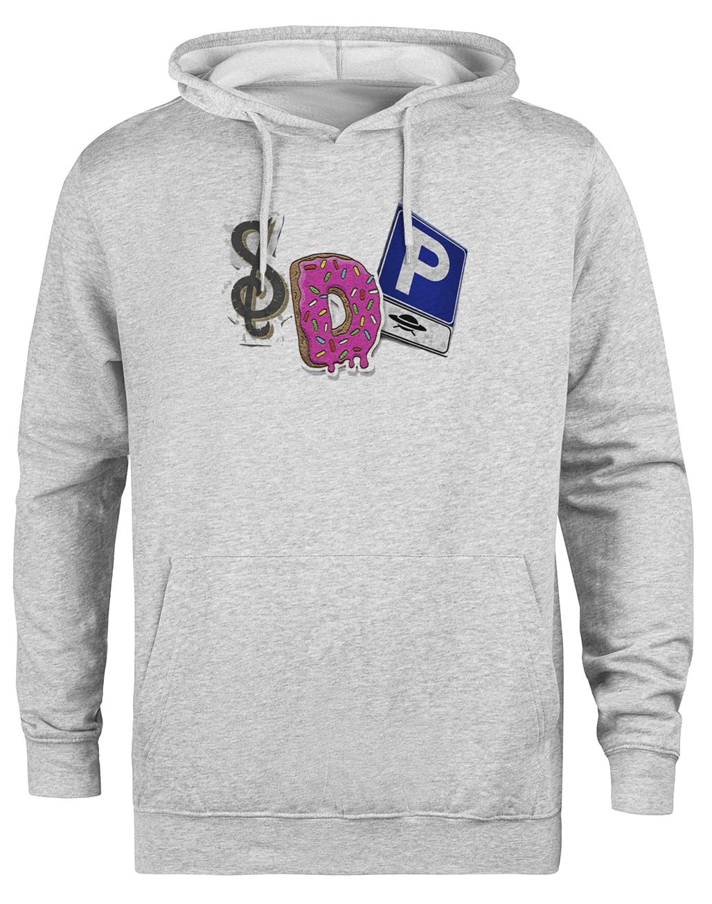 SDP Band Felpa con Cappuccio Grigia Unisex Giacca con Cappuccio Ecologica