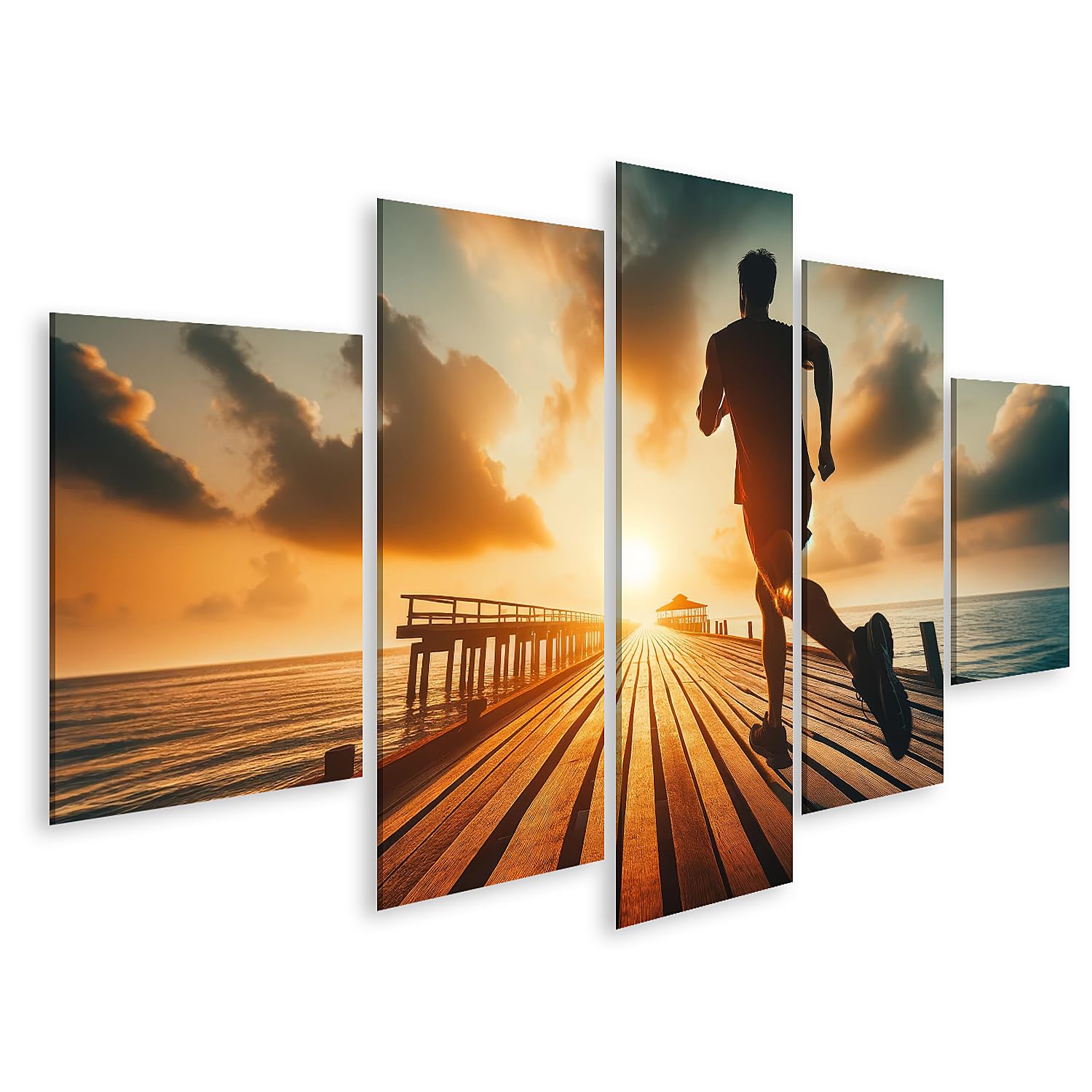 islandburner Quadro su tela mattutina energia corsa fitness studio palestra immagini murale poster