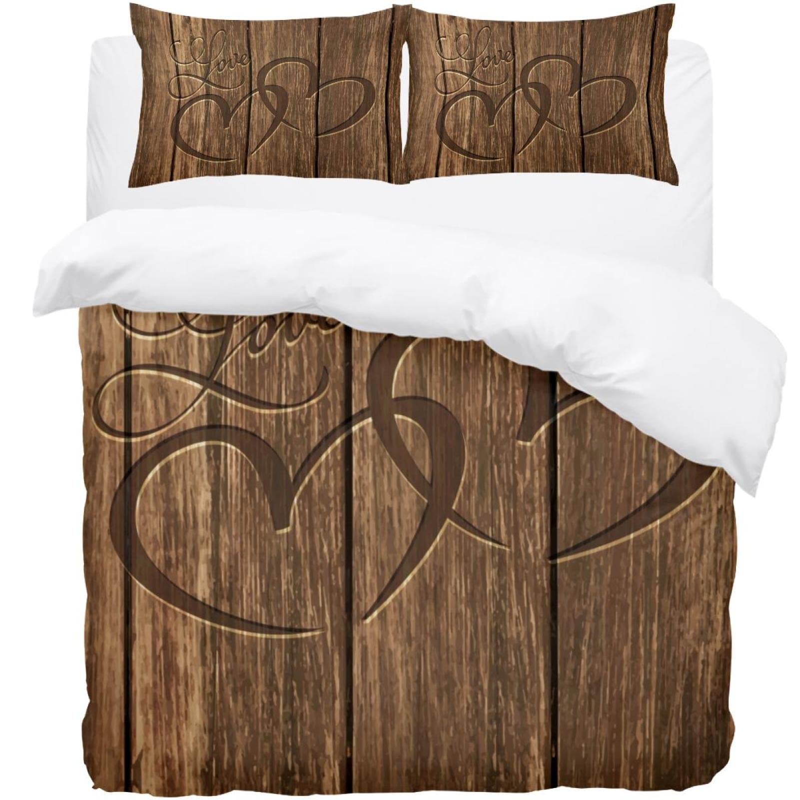 Parure de lit motif cœur sculpté enveloppe de douceur pour nuits calmes