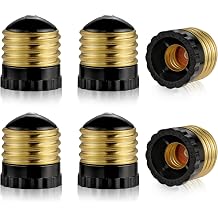 E26 to E12 Light Socket Adapter, Standard Socket to Candelabra Bulb Socket Adapters, Medium Screw E26 Base to Candelabra E12 Screw Socket Converter 6