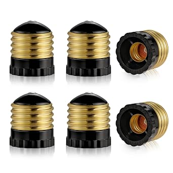 E26 to E12 Light Socket Adapter, Standard Socket to Candelabra Bulb Socket Adapters, Medium Screw E26 Base to Candelabra E12 Screw Socket Converter 6