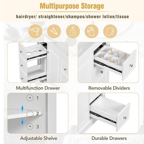 Miniatura 5 de LUMISOL Mueble de baño de 36 pulgadas con fregadero, armario de baño moderno con armario de almacenamiento y 4 cajones, tocador de baño de madera