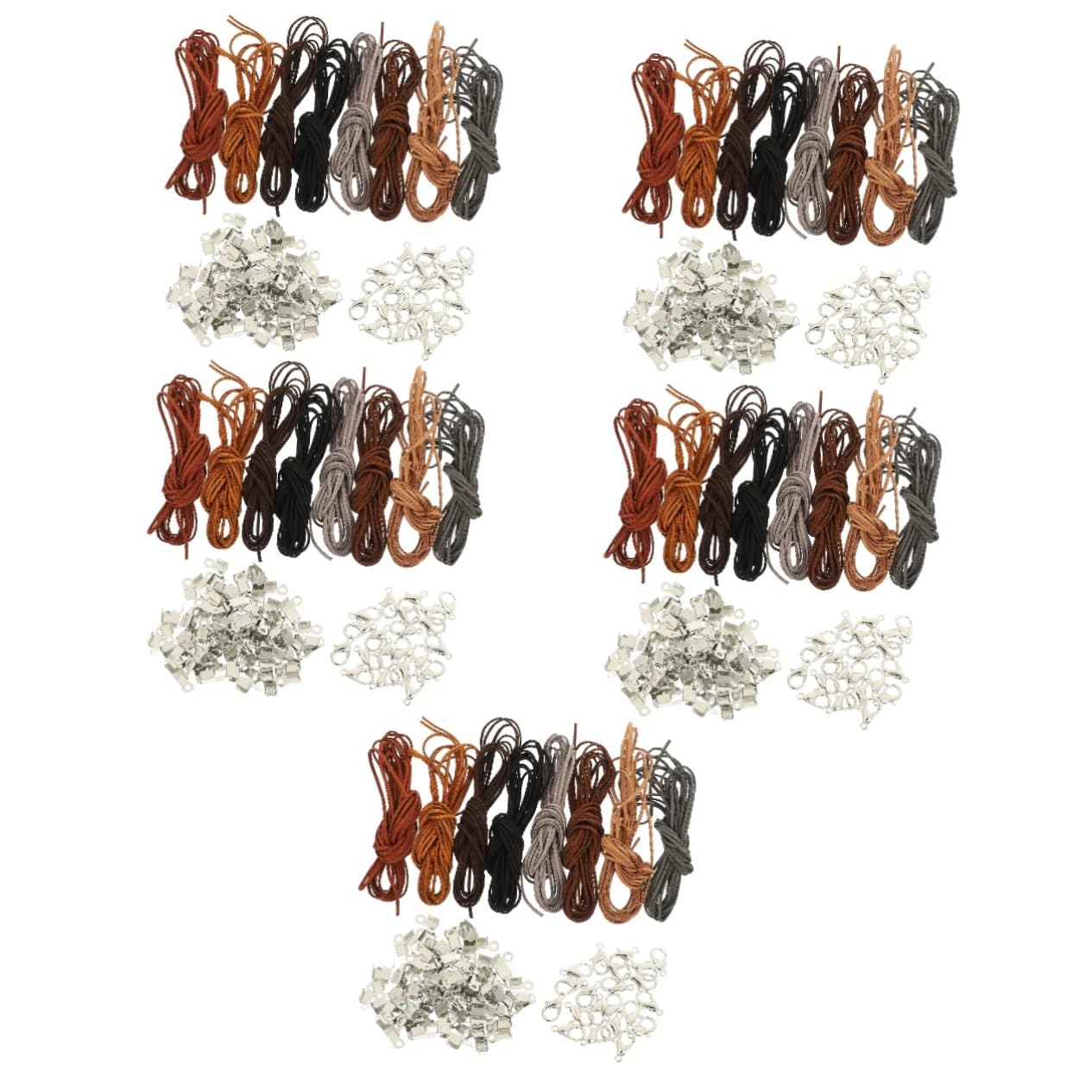 TOPBATHY 5sets Corda Per Collane Retro Con Chiusure Materiale Suede Per Creazione Di Gioielli Disponibili Per Bracciali e Accessori Fai Te
