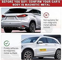 Vista 2 de JUSTTOP - Juego de 3 imanes para auto con frase “Please be patient”, advertencia de seguridad para conductor principiante, reflectante, calcomanía