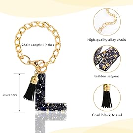 Letter Charm Accessories for Stanley Cup 1 PCS Cute Initial Keychain Handle Charm for Stanley Tumbler for Women Blue Letter L