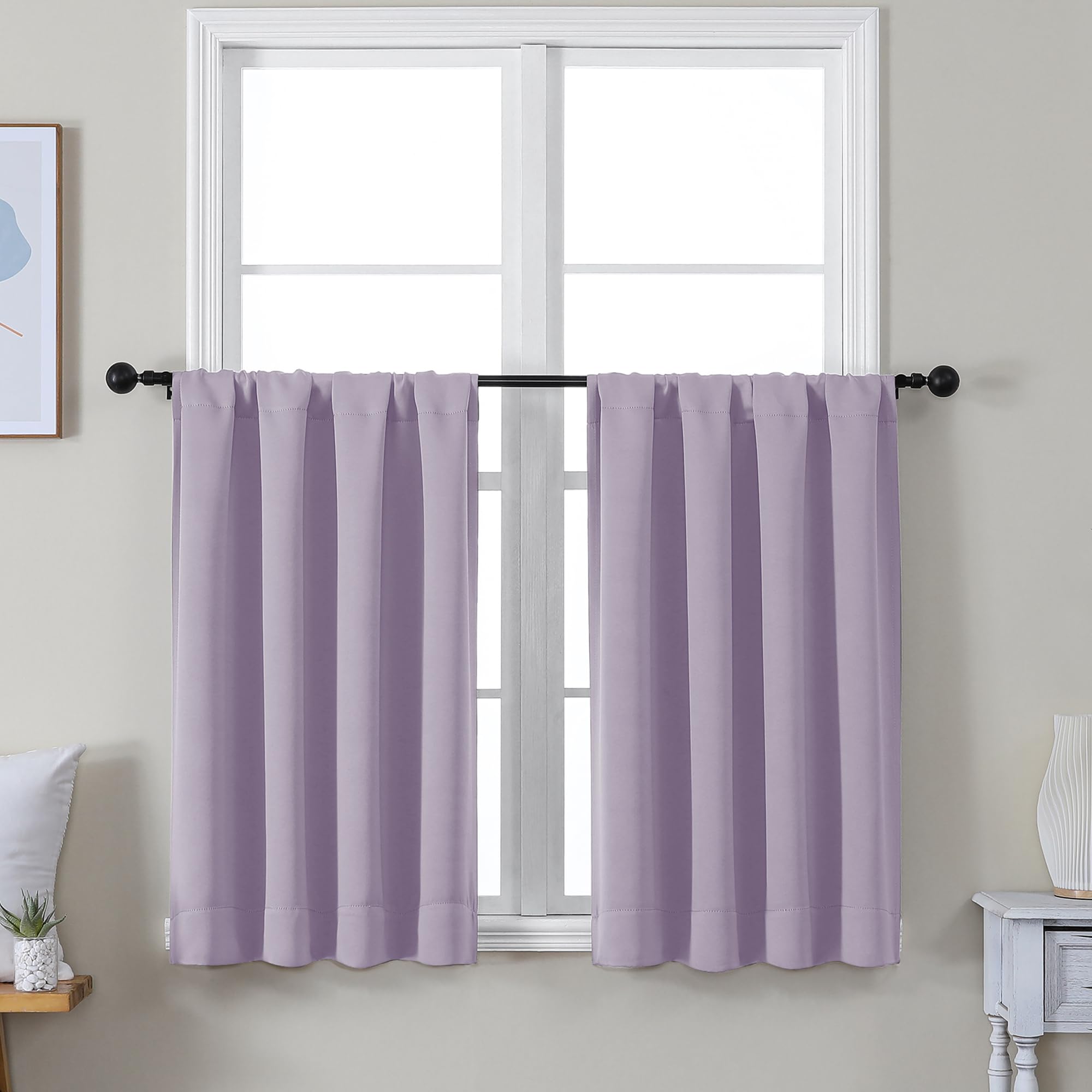 Simplebrand Ava Lilac Short 36 Inches Blackout Curtain