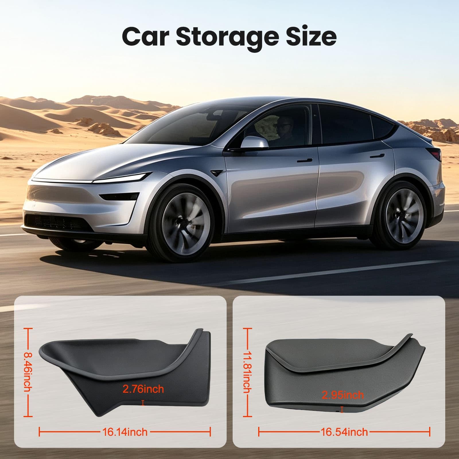 Organizer laterale per portiera auto, 4 pezzi, per Tesla Model Y Juniper