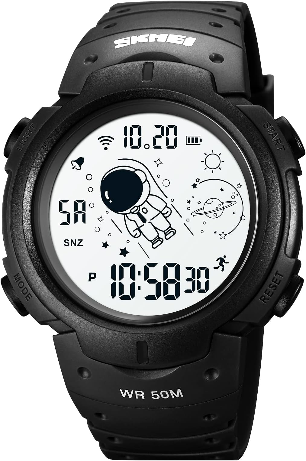 SKMEI Digital Watch Men, Mens Digital Sports Watch LED Screen Military Waterproof Wrist Watches for Men Casual Stopwatch Alarm Countdown Army Watch