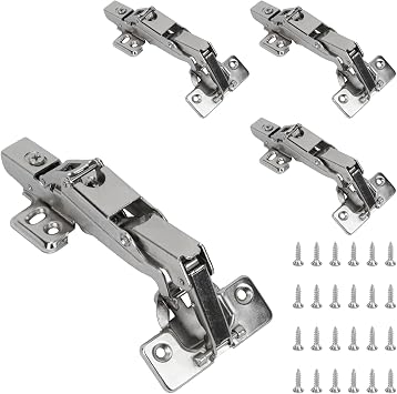 4PCS 165 Degree Soft Close Kitchen Cupboard Hinges Cabinet Hinges