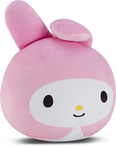 SANRIO Hello Kitty Squishee Mochila de almohada - Hello Kitty, My Melody, Kuromi - Mochila de almohada súper suave Squishee Cloud, Rosado, Mochilas