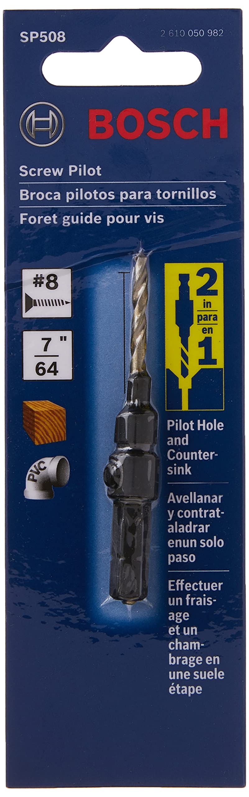 Bosch Countersink Drill Bits - Precision Pilot Holes -5 Bosch Countersink Drill Bits - Precision Pilot Holes -5