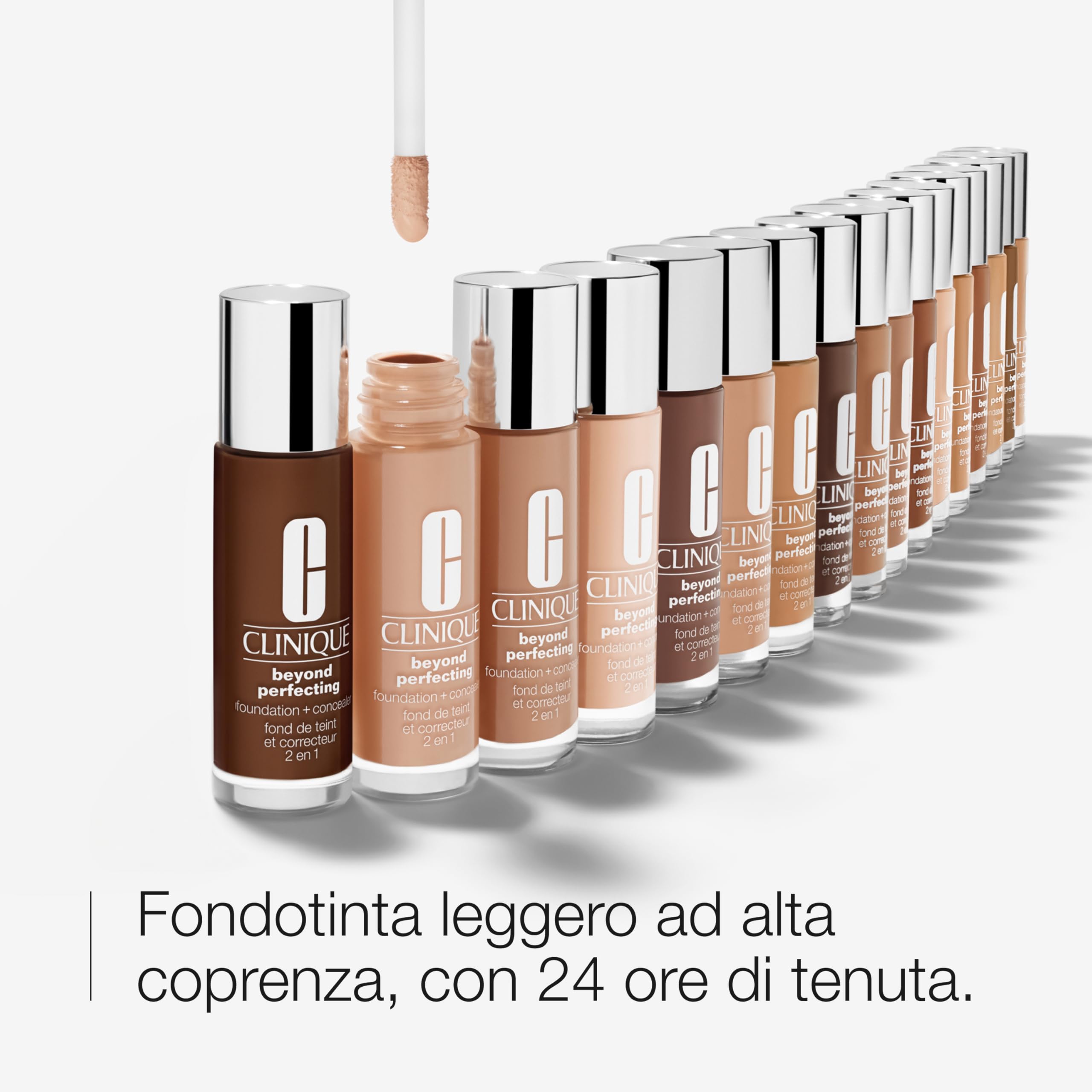 Clinique Beyond Perfecting Liquid Lightweight Full-Coverage fondotinta e correttore Liquido | Per pelli da secche a grasse