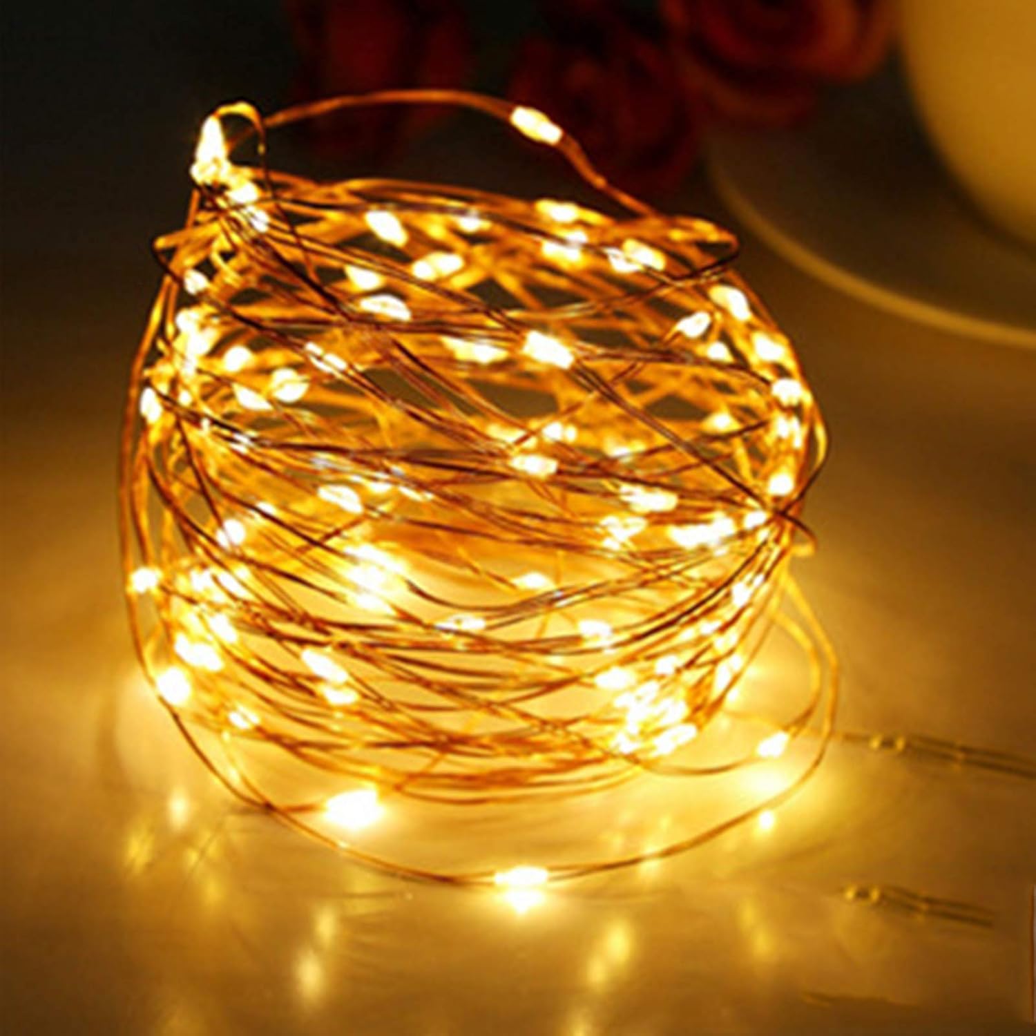 Remote Control 100 LED Light String,33ft USB Powered Multi