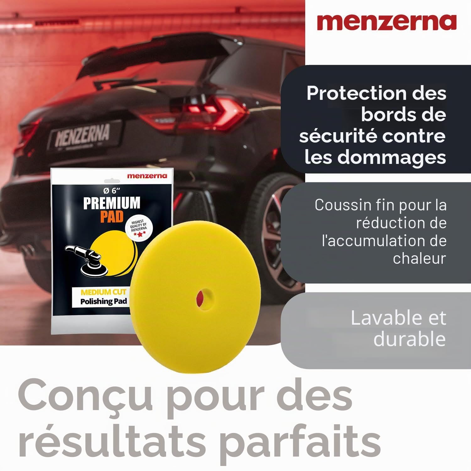 menzerna Éponge de Polissage Medium Cut Foam