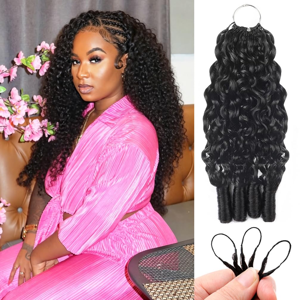Human Crochet Hair Burmese Curly Extensions - Lightweight & Reusable