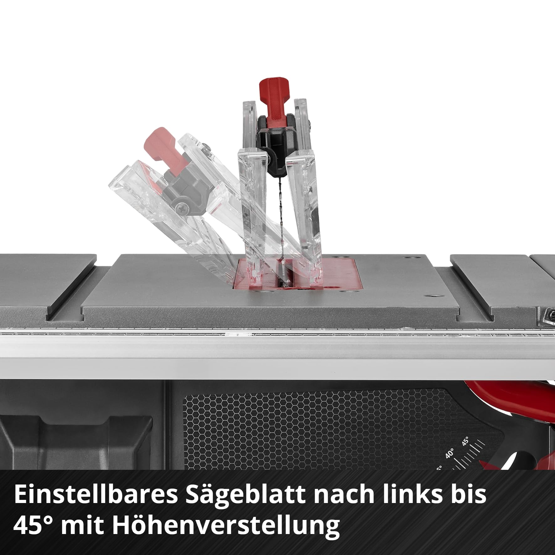 Einhell Tischkreissäge TE-TS 10 T (2000 W, 89 mm Schnitthöhe, Ø 254 mm Sägeblatt, Tischverbreiterung, Winkelanschlag, Parallelanschlag, Schiebestock, Absauganschluss)