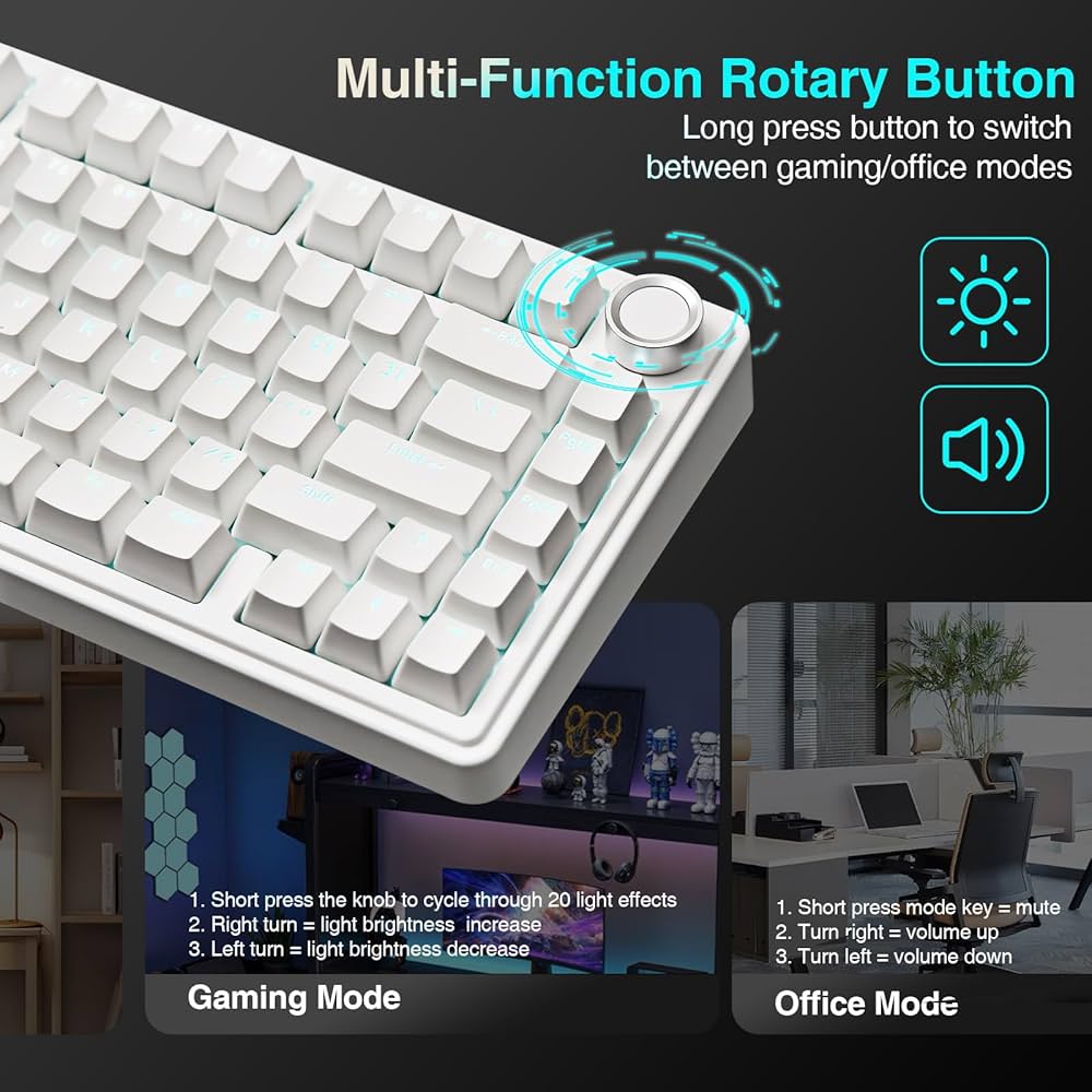 Amazon | YUNZII B75 ガスケット搭載 メカニカルキーボード TKL