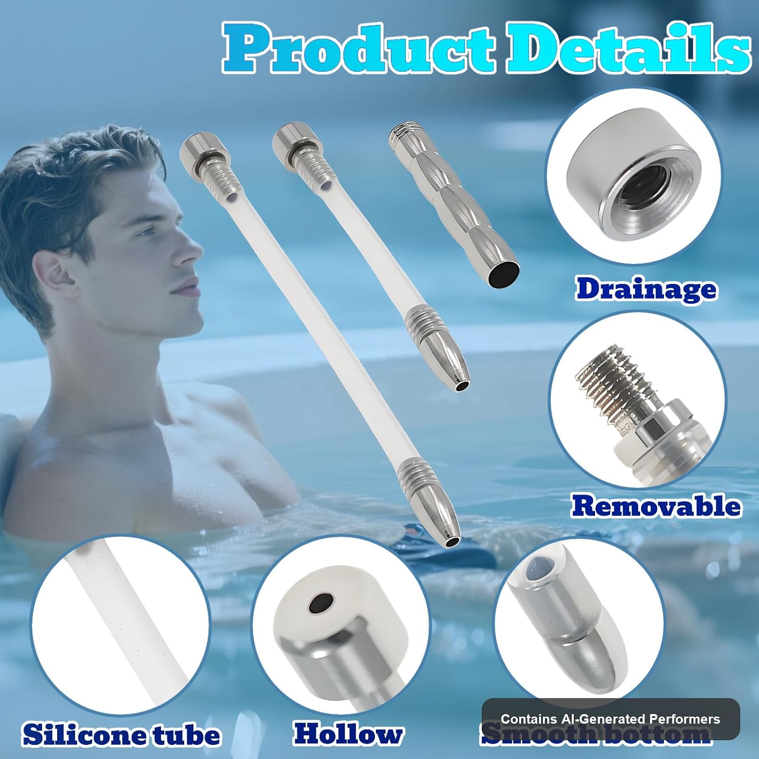 8PCS Urethral Sound Metal Sex Toys for Men Hollow Penis Plug Catheter Plug Smooth Urethral Dilator Masturbation Rod Urethral Sounds SM Adult Game Sex Toy Flat Chastity Lock Accessories